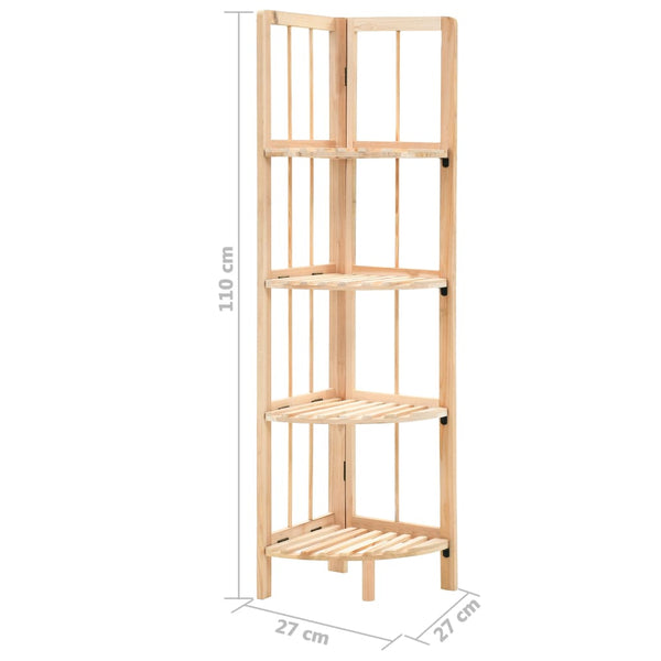 vidaXL Corner Shelf Cedarwood 27x27x110 cm
