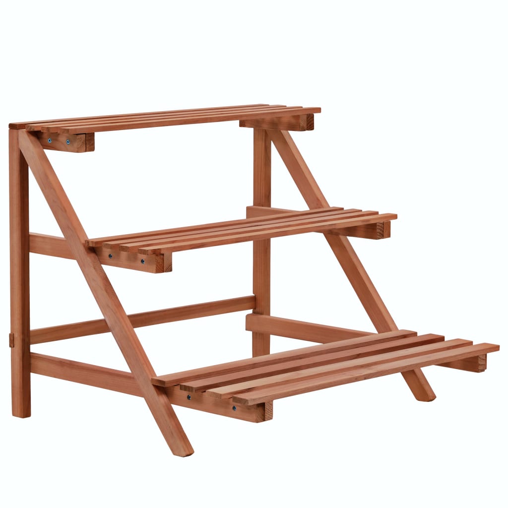 vidaXL 3-Tier Cedar Wood Plant Stand 48x45x40 cm