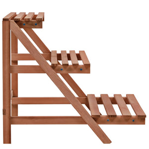 vidaXL 3-Tier Cedar Wood Plant Stand 48x45x40 cm