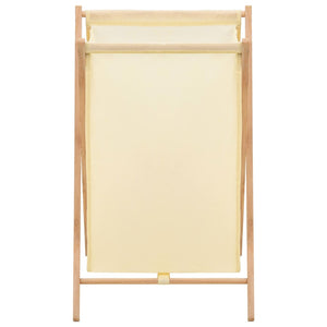 vidaXL Laundry Hamper Cedar Wood and Fabric Beige 42x41x64 cm
