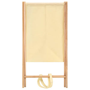 vidaXL Laundry Hamper Cedar Wood and Fabric Beige 42x41x64 cm