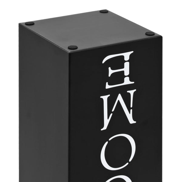 vidaXL Umbrella Stand Welcome Steel Black