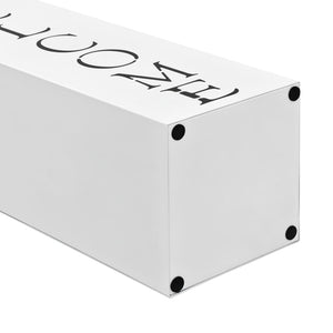 vidaXL Welcome Steel Umbrella Stand White