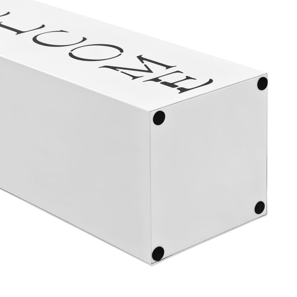 vidaXL Welcome Steel Umbrella Stand White