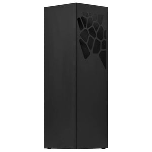 vidaXL Umbrella Stand with Stone-Look Design Steel Black