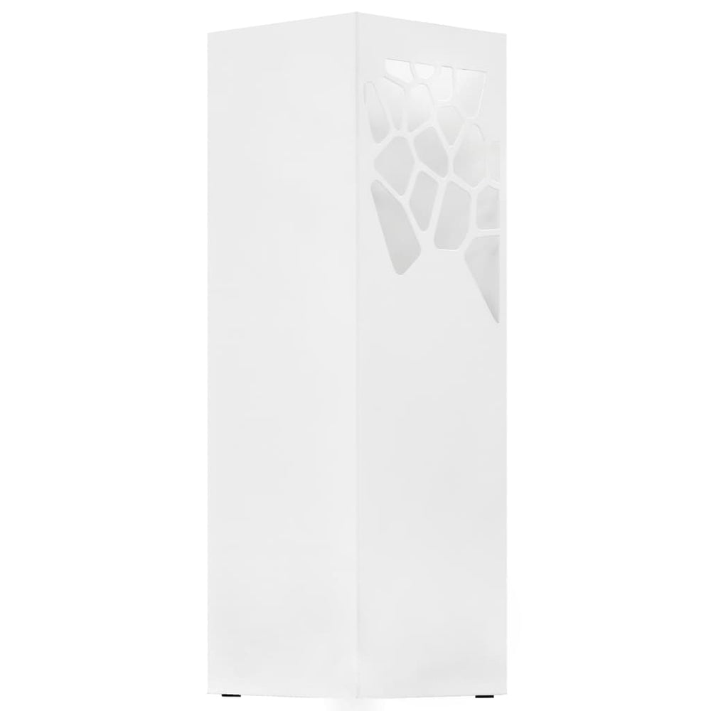 vidaXL Umbrella Stand Stone-Design Steel White