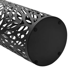 vidaXL Umbrella Stand Leaf Motif Steel Black