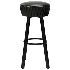vidaXL Bar Stools 2 pcs Black Faux Leather