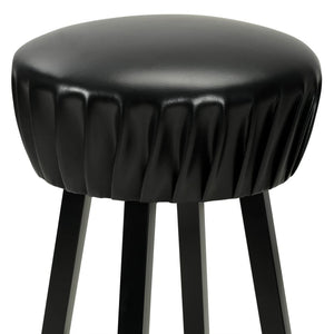 vidaXL Bar Stools 2 pcs Black Faux Leather