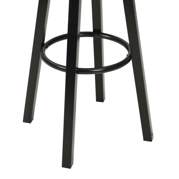 vidaXL Bar Stools 2 pcs Black Faux Leather