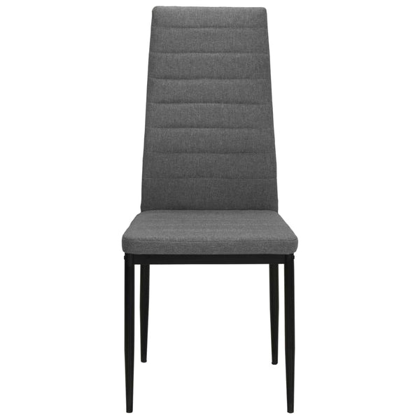 vidaXL Dining Chairs 4 pcs. Light Grey Fabric