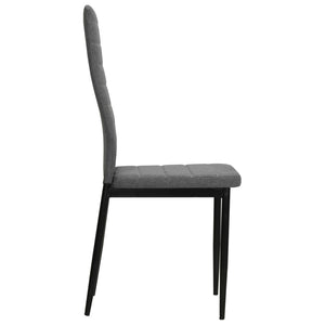 vidaXL Dining Chairs 4 pcs. Light Grey Fabric