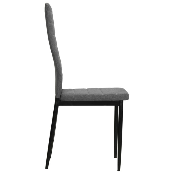 vidaXL Dining Chairs 4 pcs. Light Grey Fabric