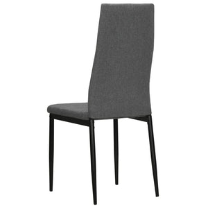vidaXL Dining Chairs 4 pcs. Light Grey Fabric