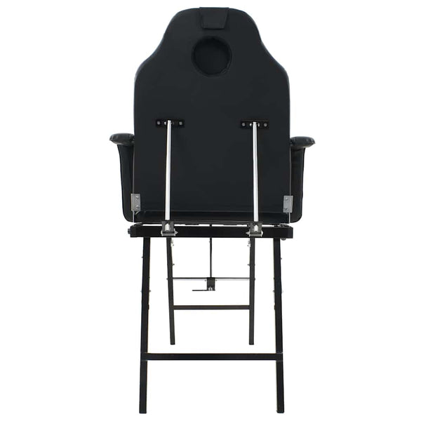 vidaXL Portable Facial Treatment Chair Artificial Leather 185x78x76cm Black