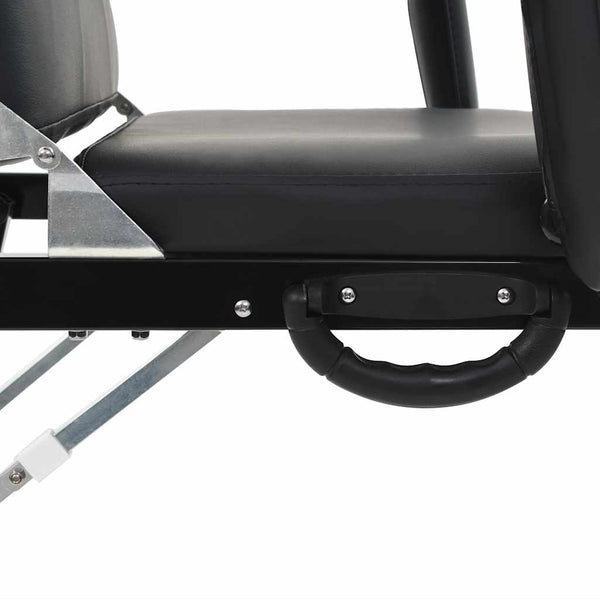 vidaXL Portable Facial Treatment Chair Artificial Leather 185x78x76cm Black