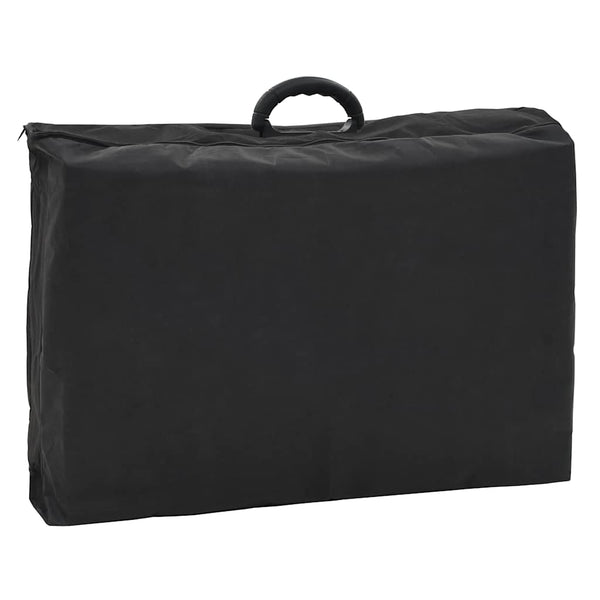 vidaXL Portable Facial Treatment Chair Artificial Leather 185x78x76cm Black