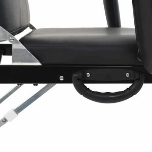 vidaXL Portable Cosmetic Chair Artificial Leather 185x78x76 cm Black