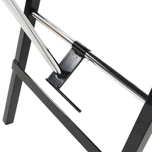 vidaXL Portable Cosmetic Chair Artificial Leather 185x78x76 cm Black