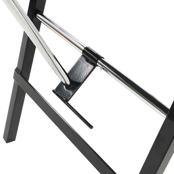 vidaXL Portable Cosmetic Chair Artificial Leather 185x78x76 cm Black