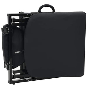 vidaXL Portable Cosmetic Chair Artificial Leather 185x78x76 cm Black
