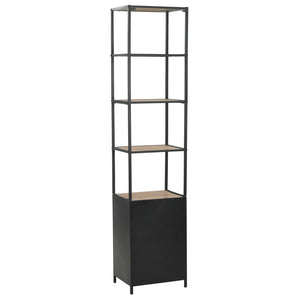 vidaXL Bookshelf Solid Fir Wood and Steel 40.5x32.5x180 cm