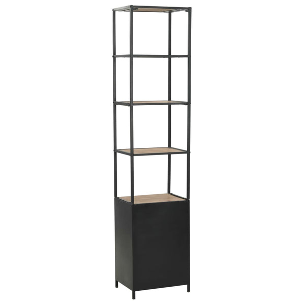 vidaXL Bookshelf Solid Fir Wood and Steel 40.5x32.5x180 cm