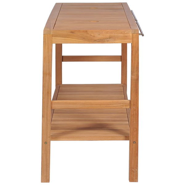 vidaXL Solid Teak Wood Bathroom Vanity Unit 132x45x75 cm