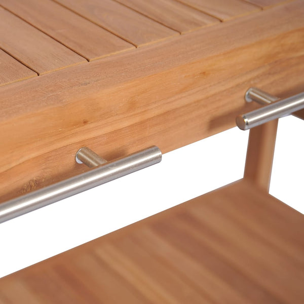 vidaXL Solid Teak Wood Bathroom Vanity Unit 132x45x75 cm