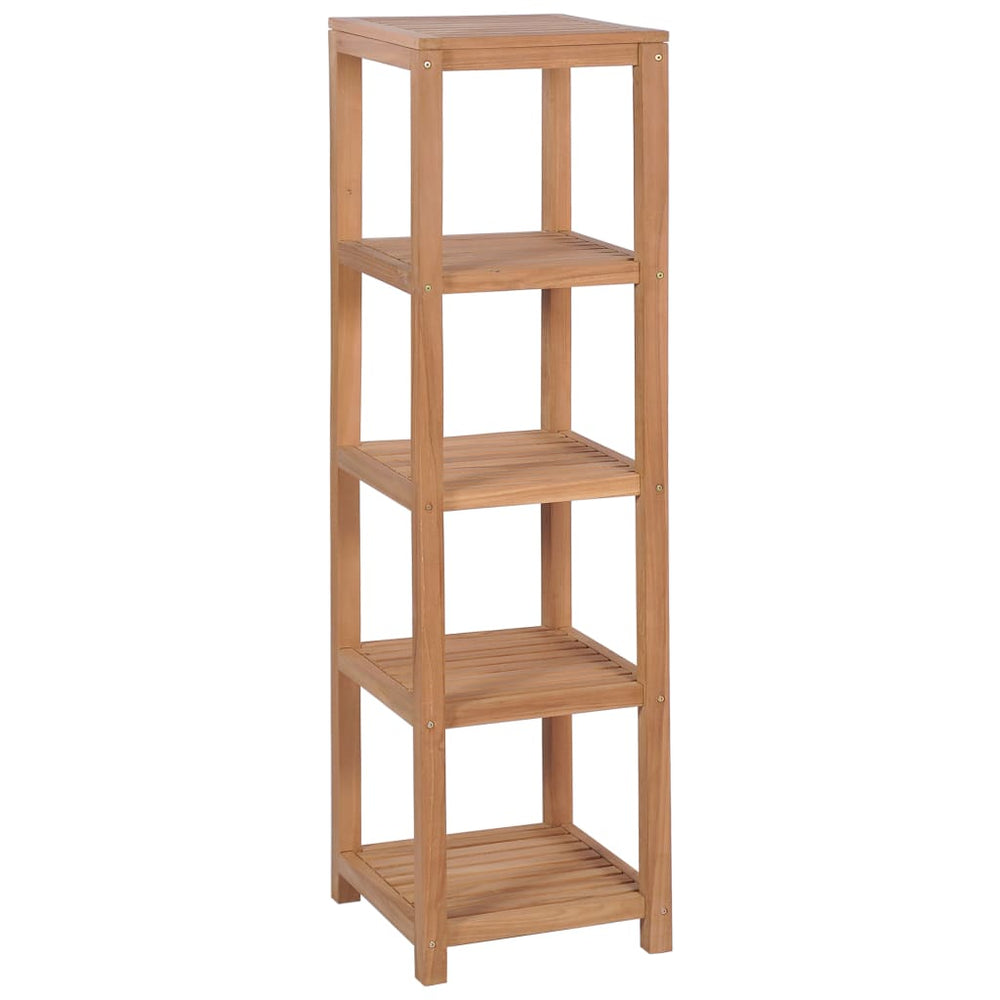 vidaXL Bathroom Shelf with 4 Tiers Solid Teak Wood 42x42x165 cm