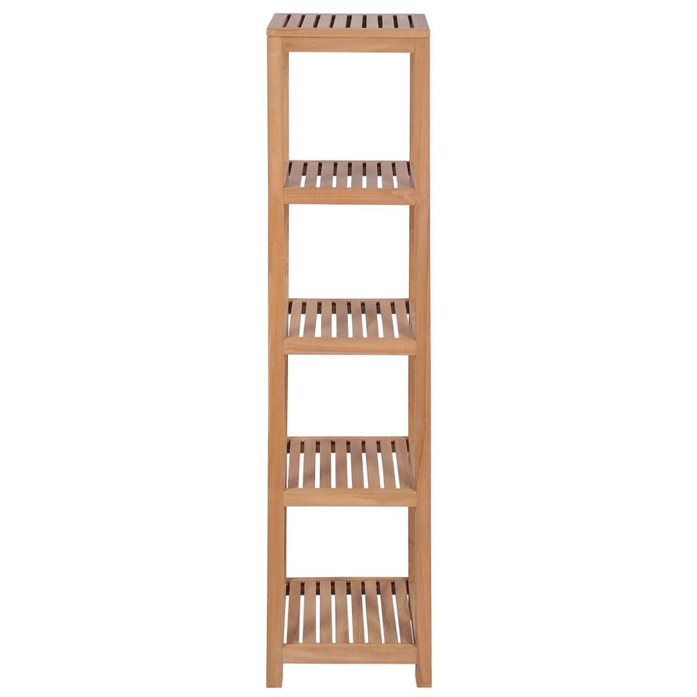 vidaXL Bathroom Shelf with 4 Tiers Solid Teak Wood 42x42x165 cm