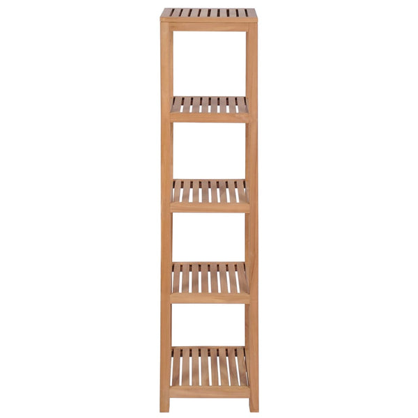 vidaXL Bathroom Shelf with 4 Tiers Solid Teak Wood 42x42x165 cm