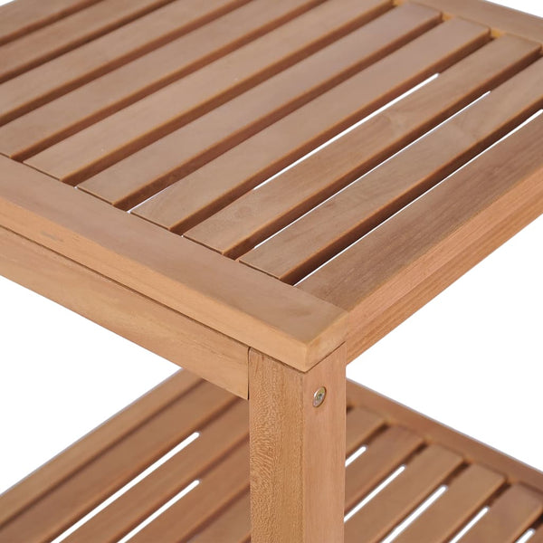 vidaXL Bathroom Shelf with 4 Tiers Solid Teak Wood 42x42x165 cm