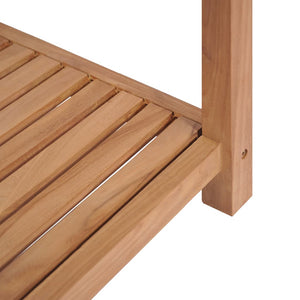 vidaXL Bathroom Shelf with 4 Tiers Solid Teak Wood 42x42x165 cm