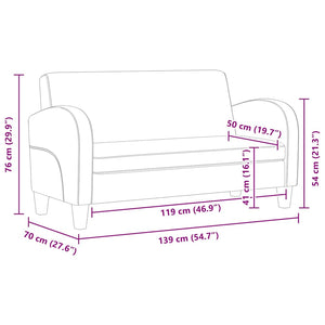 vidaXL 2-piece Sofa Set Faux Suede Brown