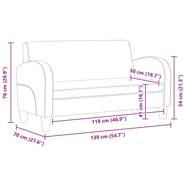 vidaXL 2-piece Sofa Set Faux Suede Brown