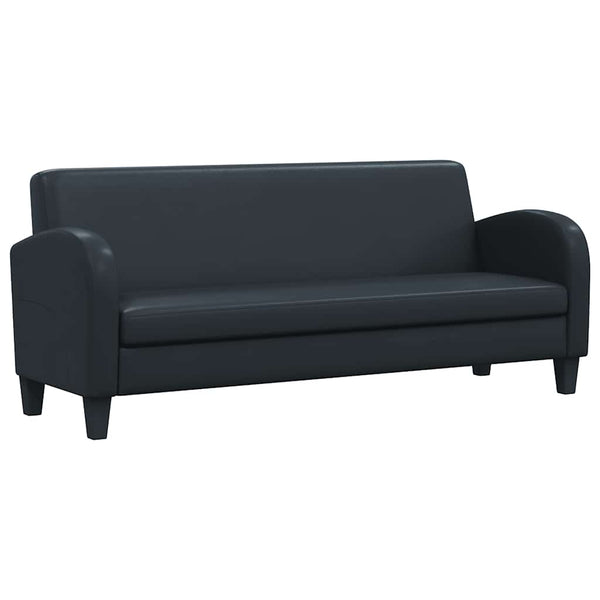 vidaXL 2-Piece Sofa Set Faux Leather Black