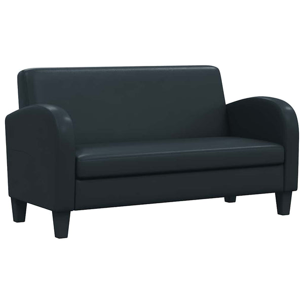 vidaXL 2-Piece Sofa Set Faux Leather Black