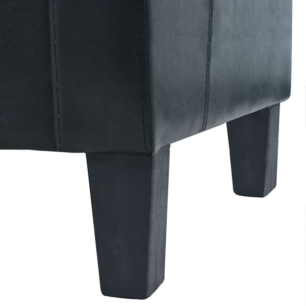 vidaXL 2-Piece Sofa Set Faux Leather Black
