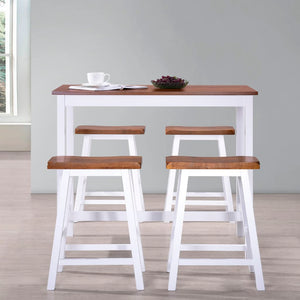 vidaXL Bar Table and Stool Set 5-piece Solid Wood