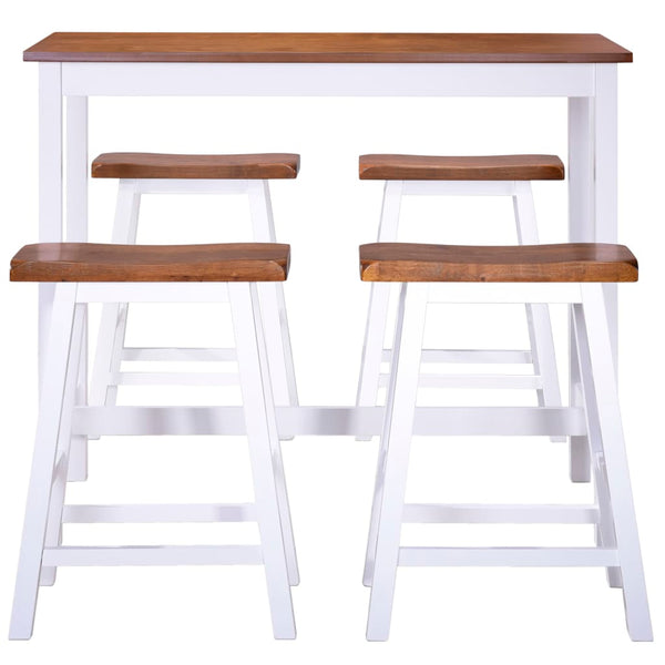 vidaXL Bar Table and Stool Set 5-piece Solid Wood