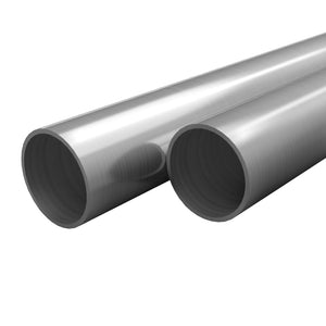 vidaXL 2 pcs. Stainless Steel Tubes Round V2A 2m Ø42x1.8mm