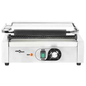 vidaXL Grooved Panini Grill 2200 W 43x30.5x20 cm