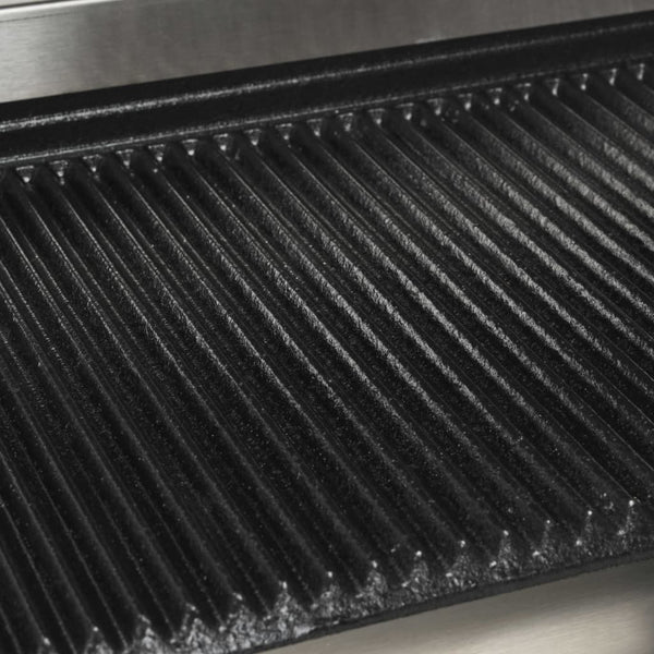 vidaXL Double Grooved Panini Grill 3600 W 57x30.5x20 cm