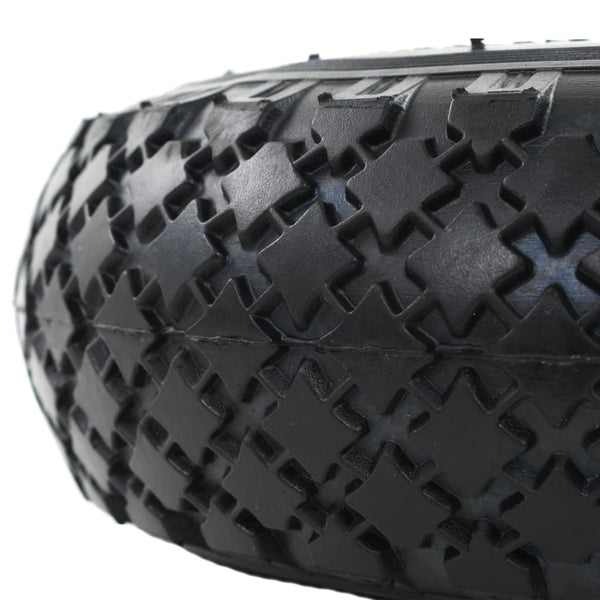 vidaXL Hand Cart Wheels 2 pcs. Rubber 3.00-4 (245x82)