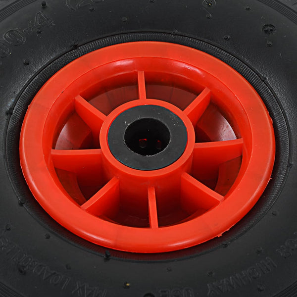 vidaXL Hand Cart Wheels 2 pcs. Rubber 3.00-4 (245x82)