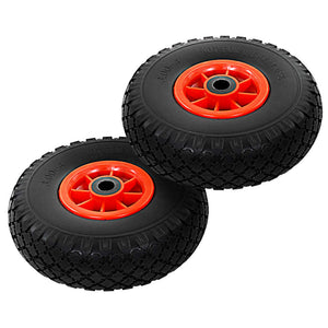 vidaXL Sack Truck Wheels 2 pcs Solid PU 3.00 - 4 (260 x 85)