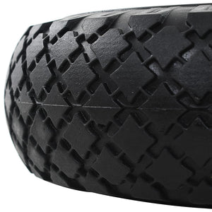 vidaXL Sack Truck Wheels 2 pcs Solid PU 3.00 - 4 (260 x 85)