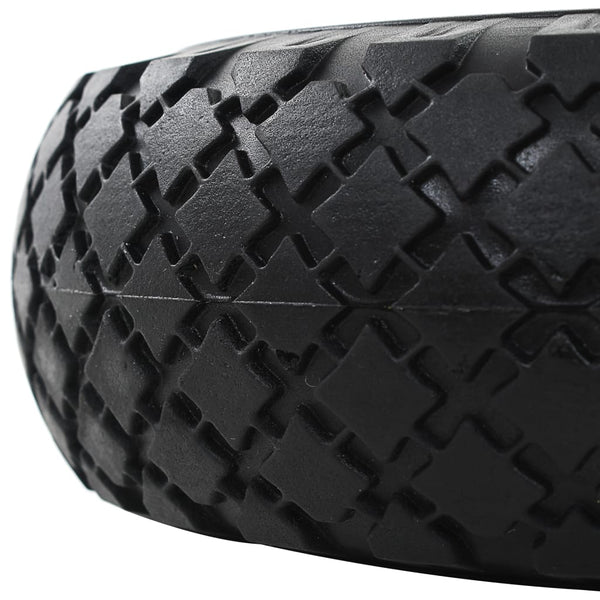 vidaXL Sack Truck Wheels 2 pcs Solid PU 3.00 - 4 (260 x 85)