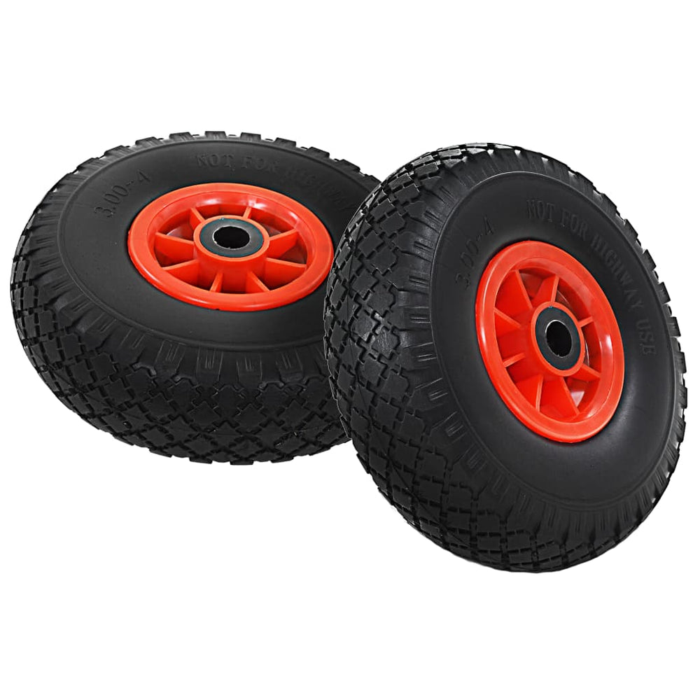 vidaXL Sack Truck Wheels 4 pcs. Solid PU 3.00 - 4 (260x85)